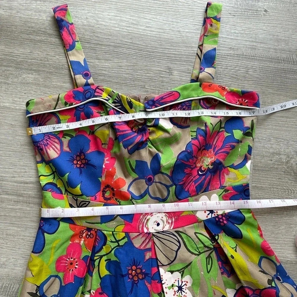 Womens Beach Bash Colorful Midi sundress size M - Picture 4 of 5